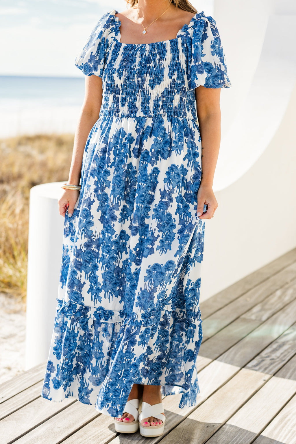 Heavy On My Heart Maxi Dress, Blue