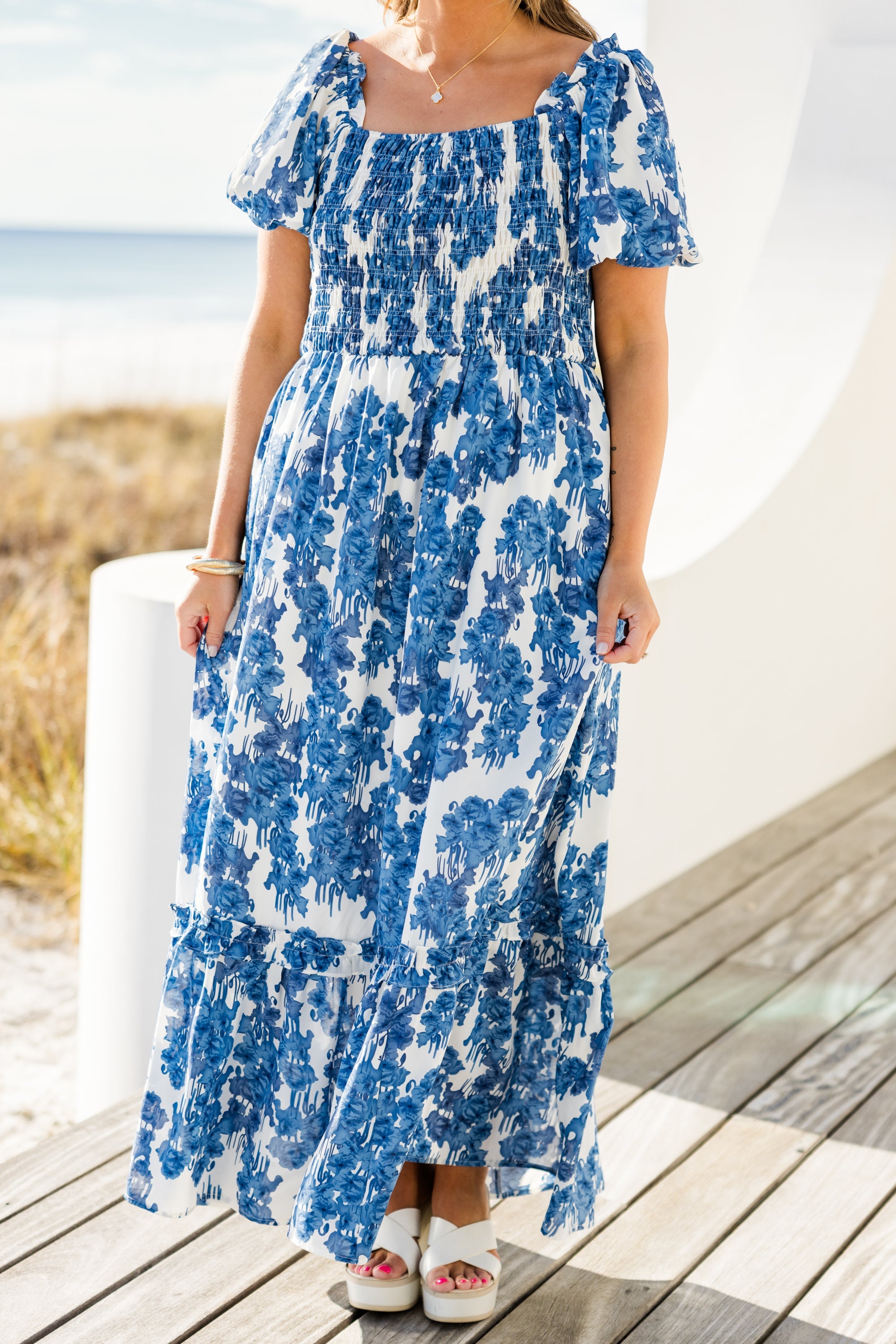 Heavy On My Heart Maxi Dress, Blue
