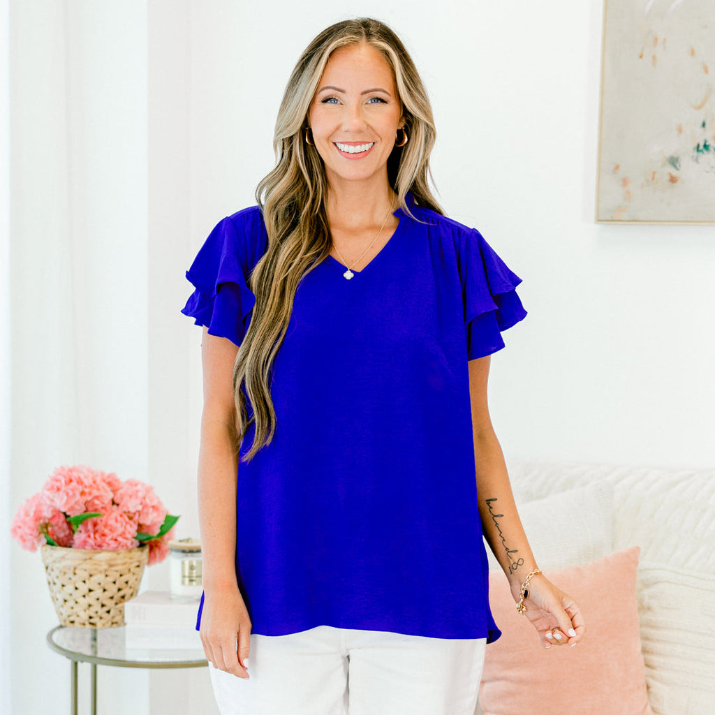Holding Onto You Top, Royal Blue