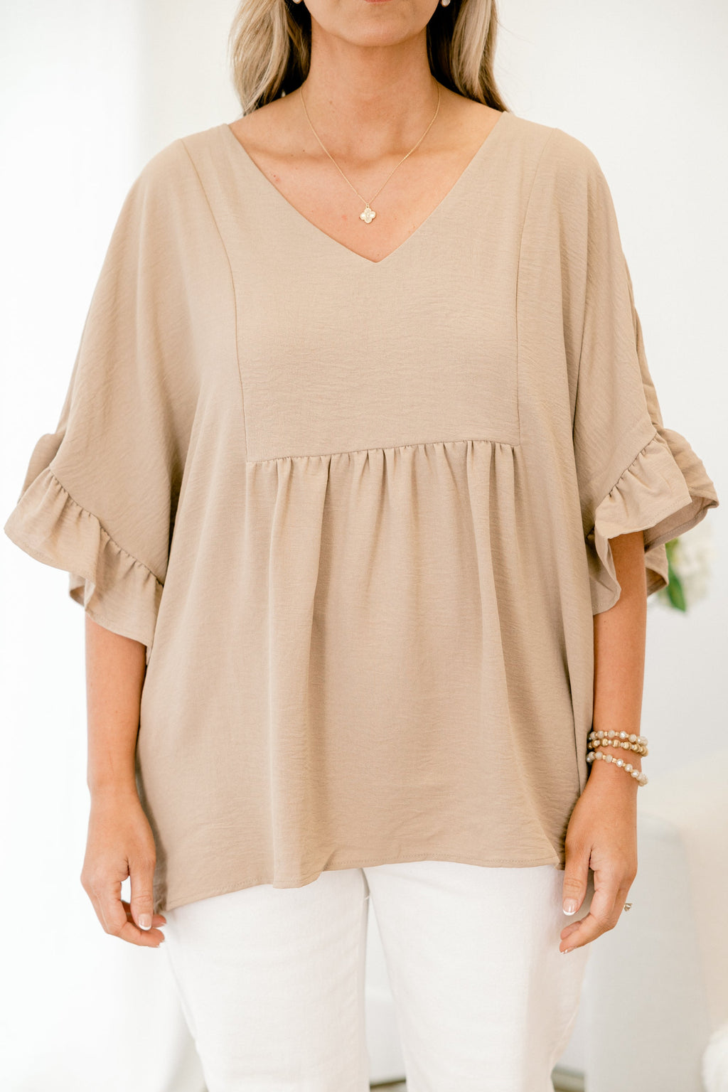 Holding Steady Top, Taupe