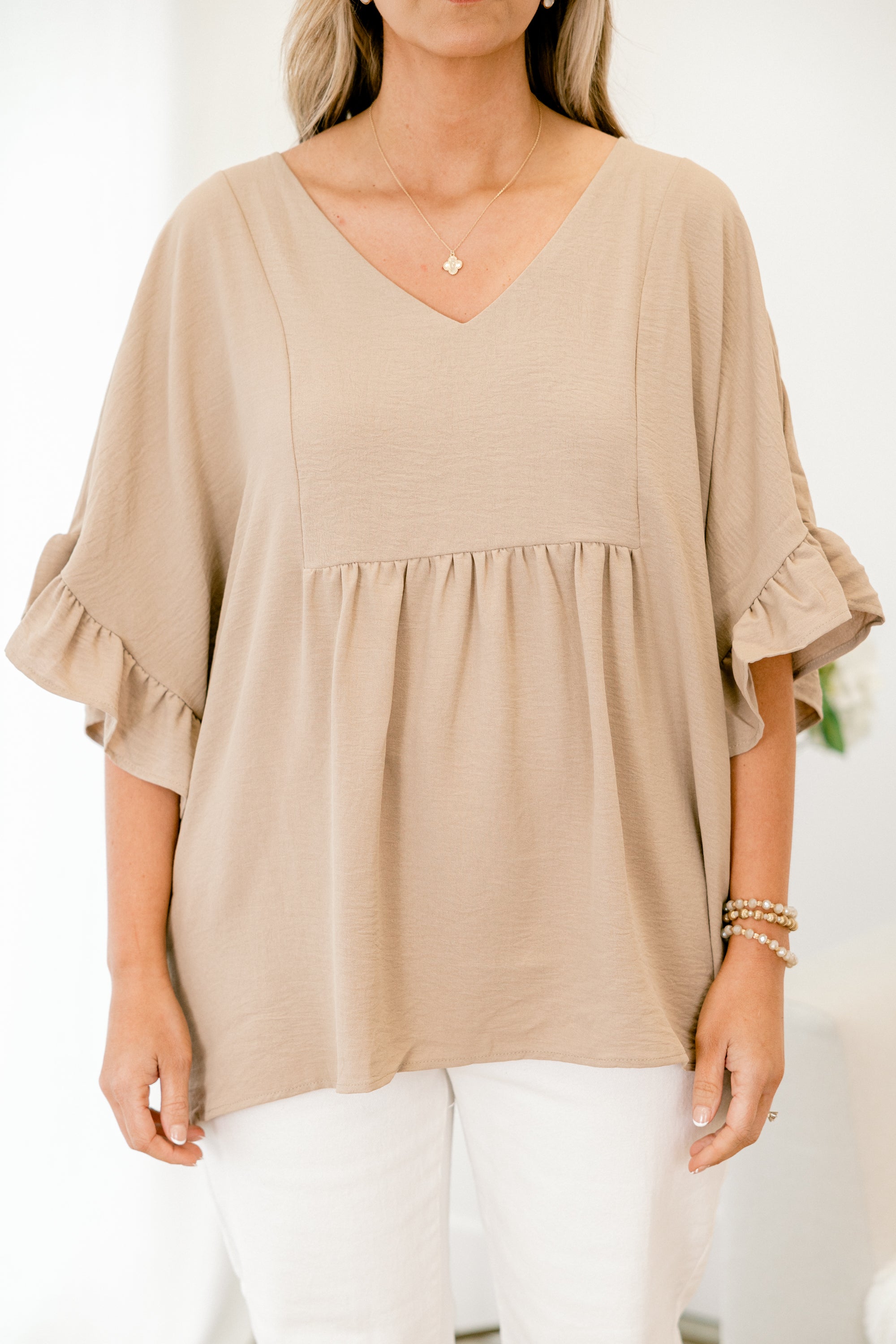 Holding Steady Top, Taupe