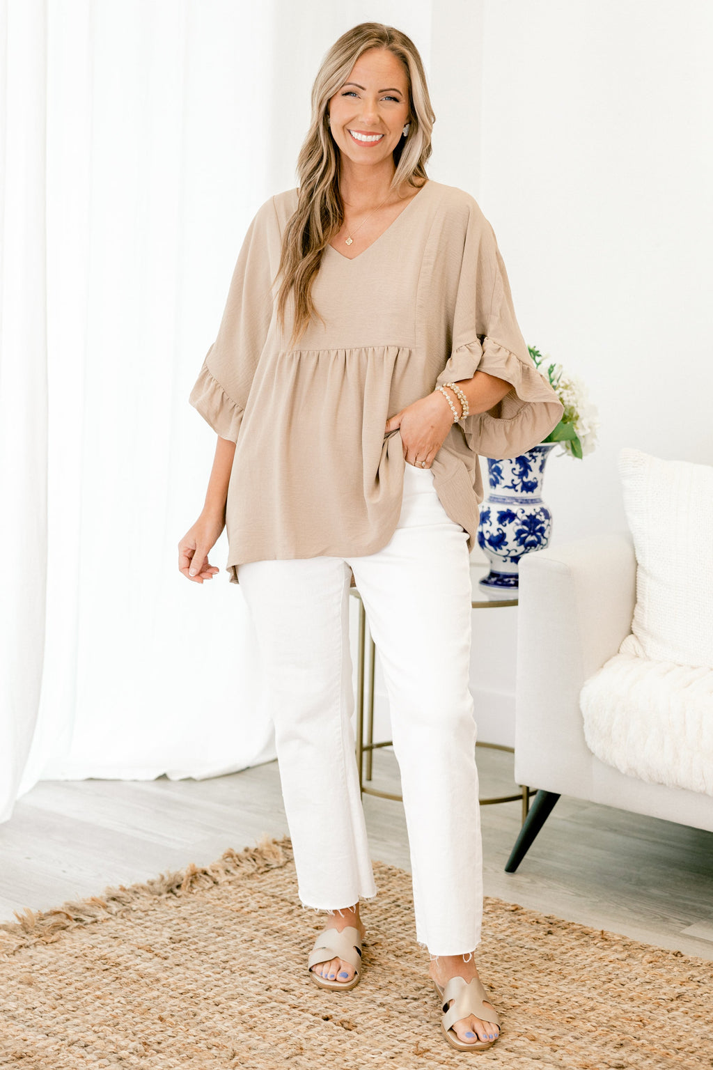 Holding Steady Top, Taupe