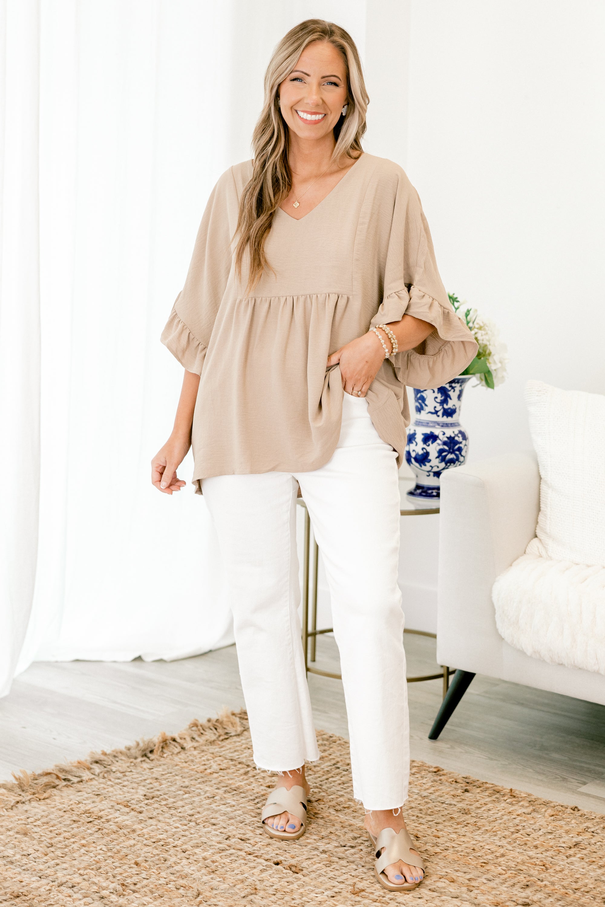 Holding Steady Top, Taupe