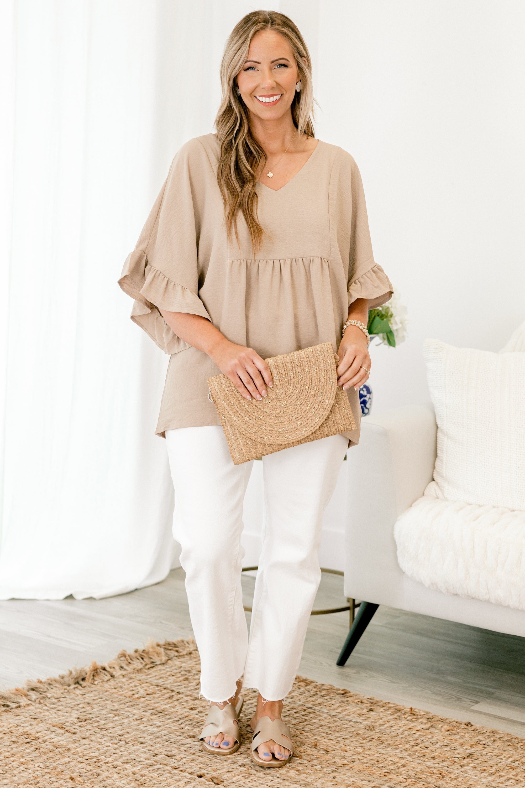 Holding Steady Top, Taupe