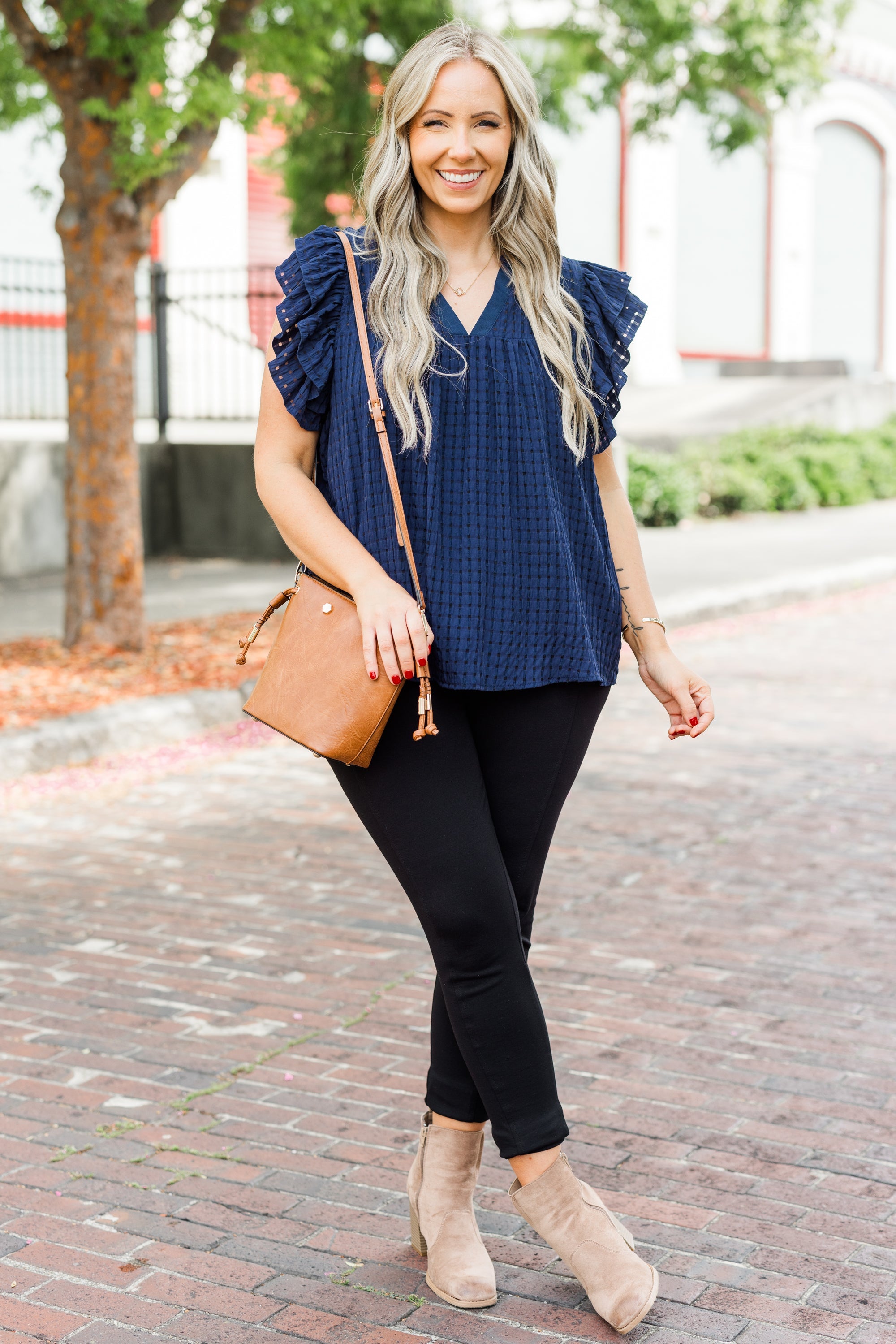 Home Is Here Top, Navy