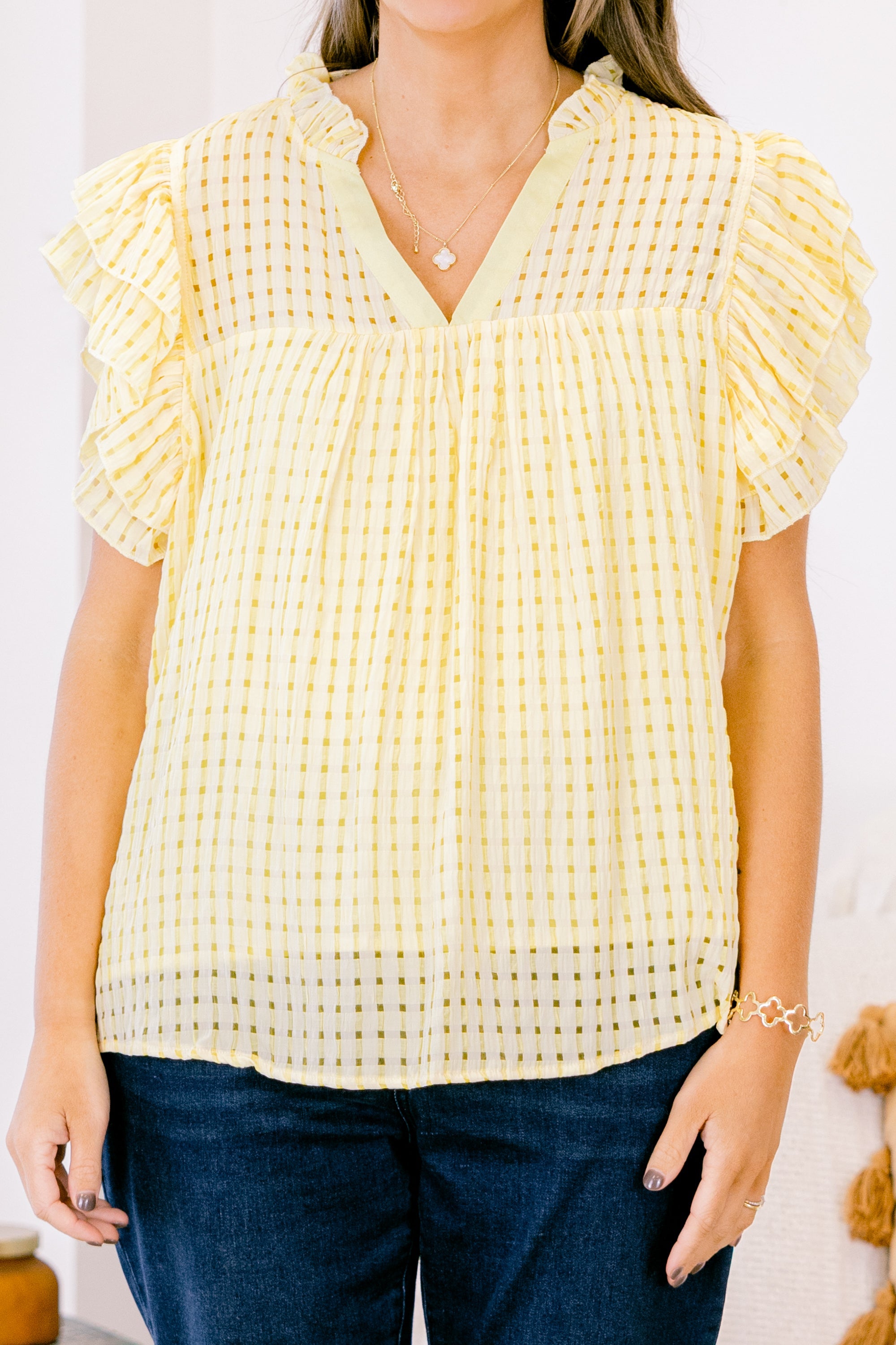 Home Is Here Top, Yellow