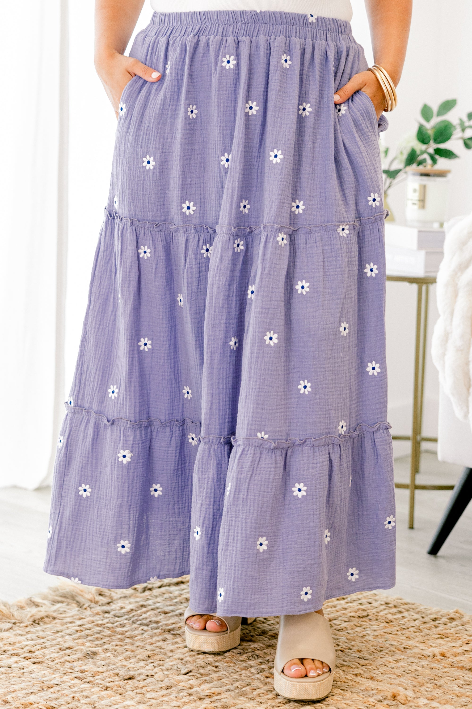 Home Is Where You Are Skirt, Blue