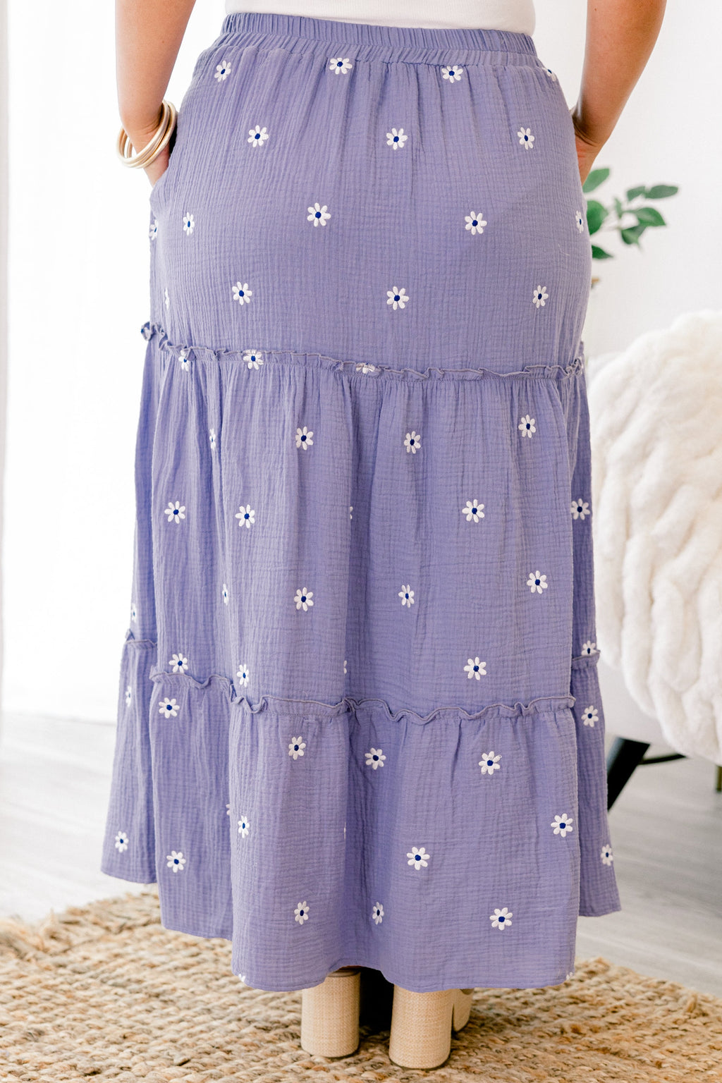 Home Is Where You Are Skirt, Blue