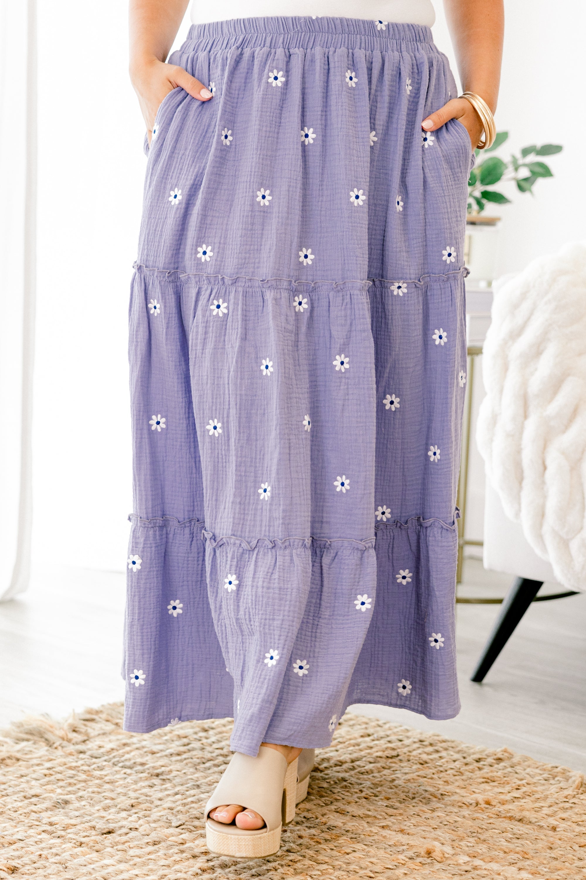 Home Is Where You Are Skirt, Blue