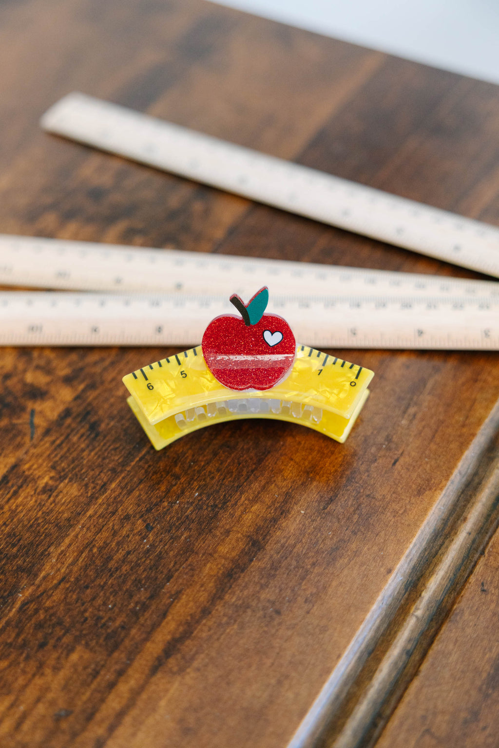 Homeroom Heart Hair Clip, Yellow