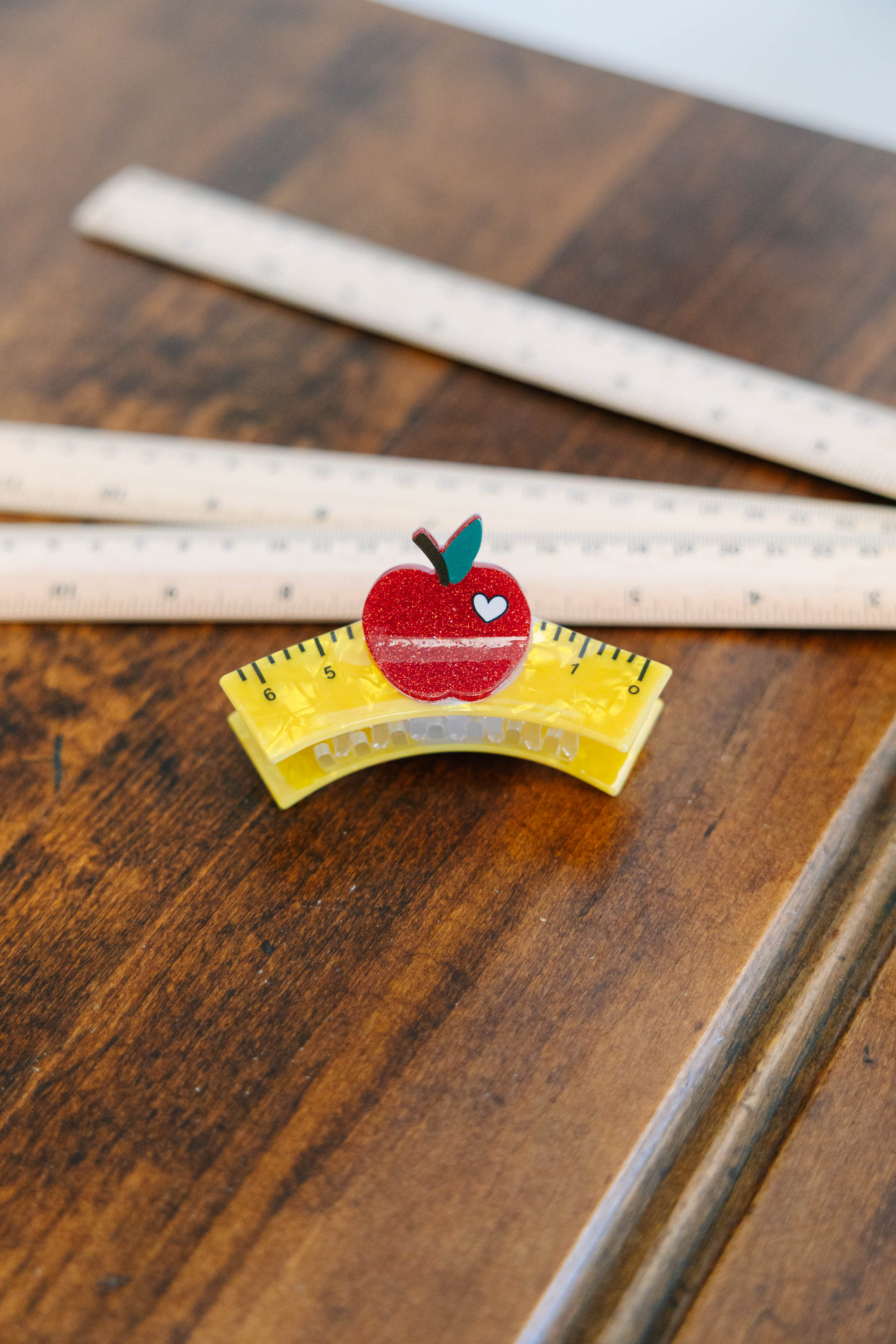 Homeroom Heart Hair Clip, Yellow
