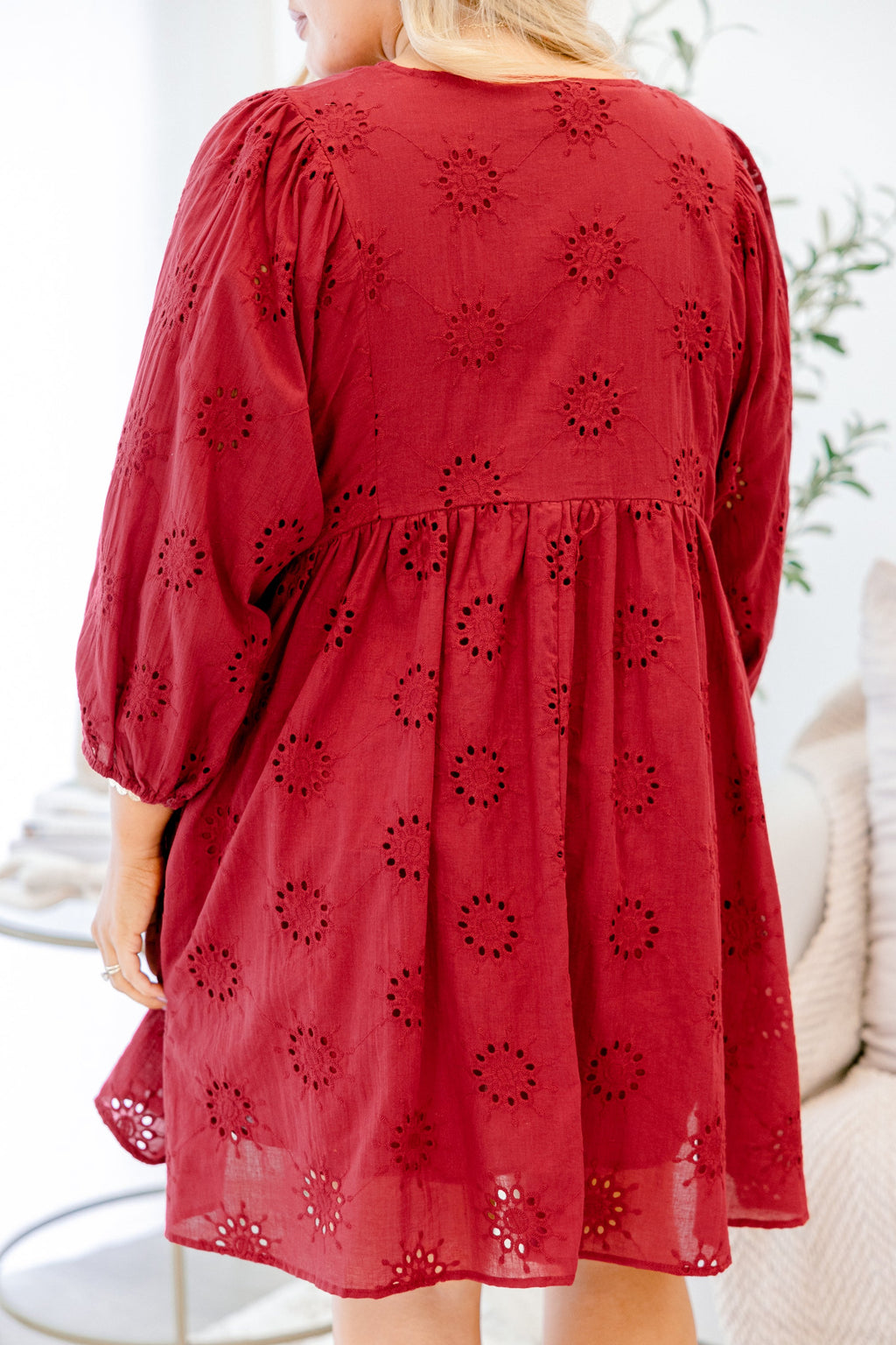 Honey Babe Dress, Burgundy