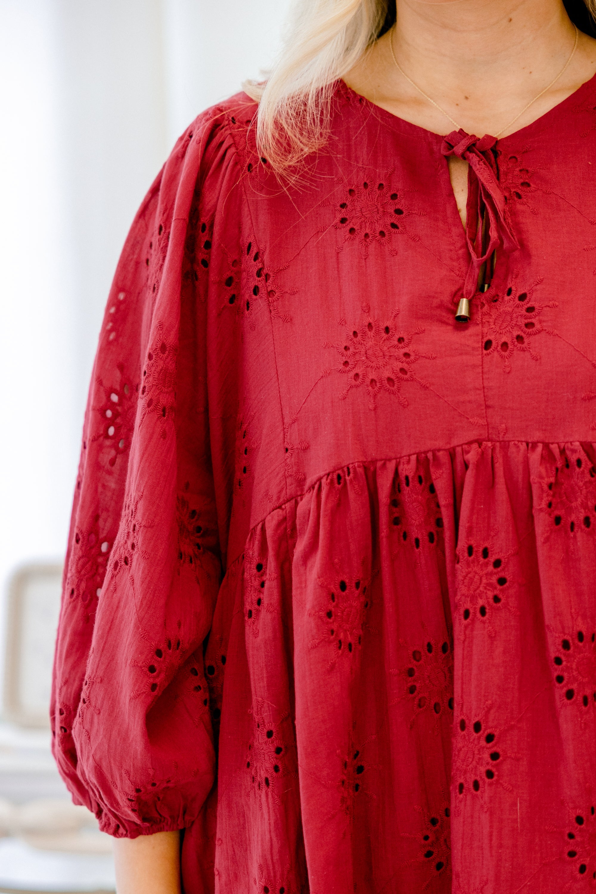 Honey Babe Dress, Burgundy