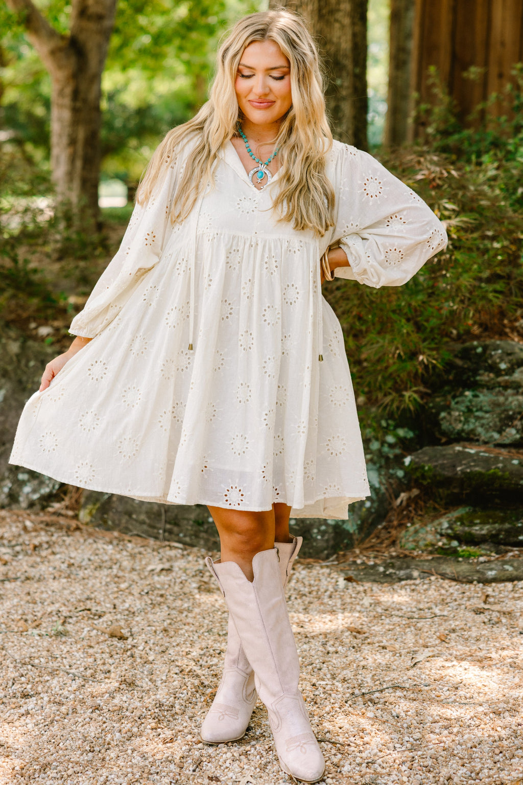 Honey Babe Dress, Cream