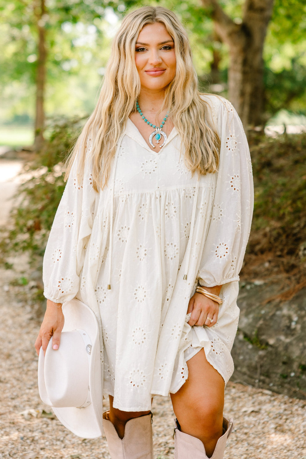 Honey Babe Dress, Cream