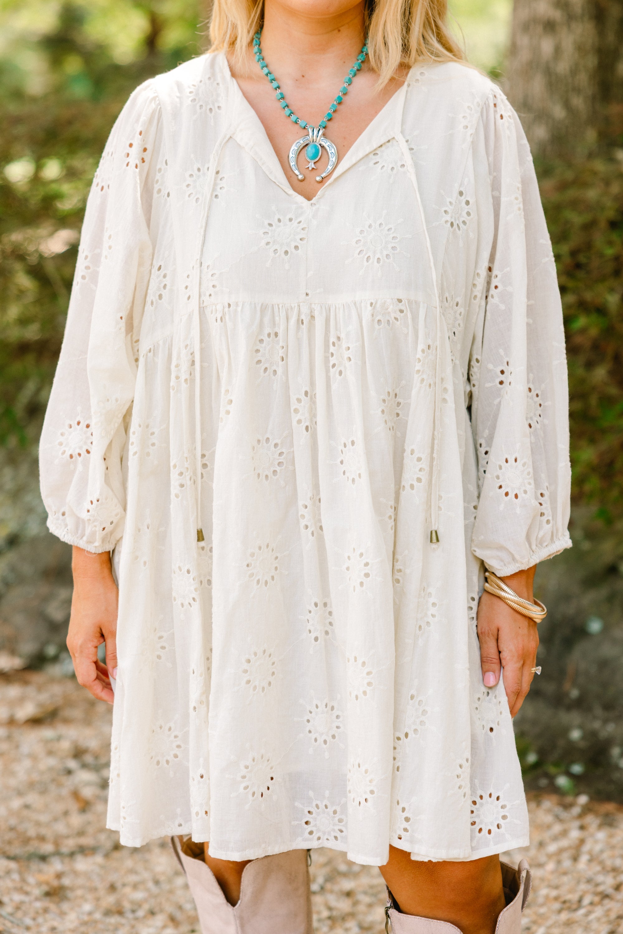 Honey Babe Dress, Cream