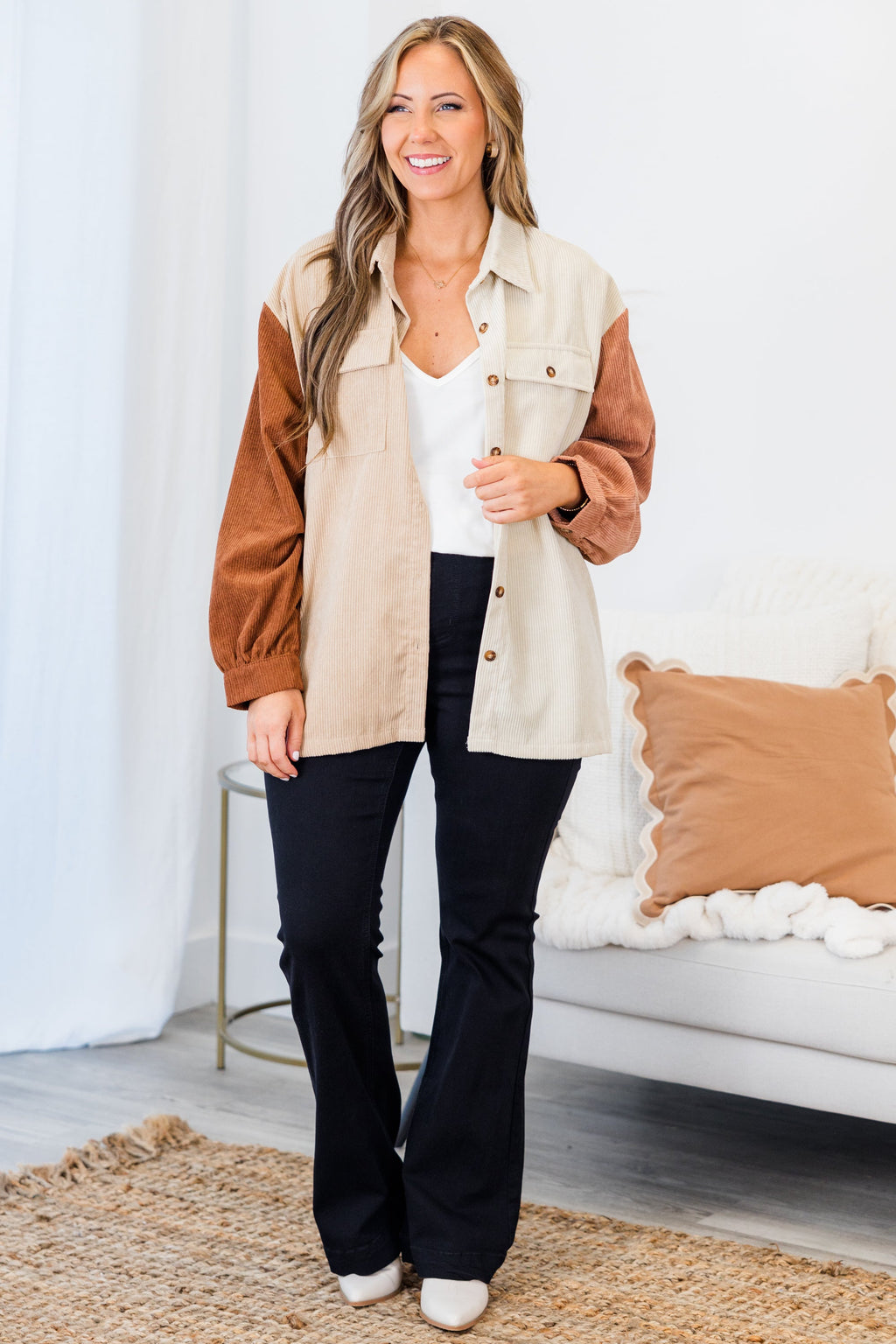 Honey Lovin' Shacket, Taupe