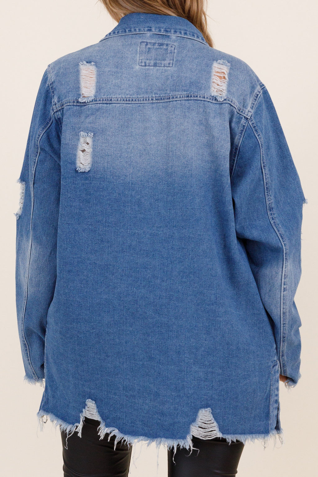 Hoping To Love You Jacket, Medium Wash