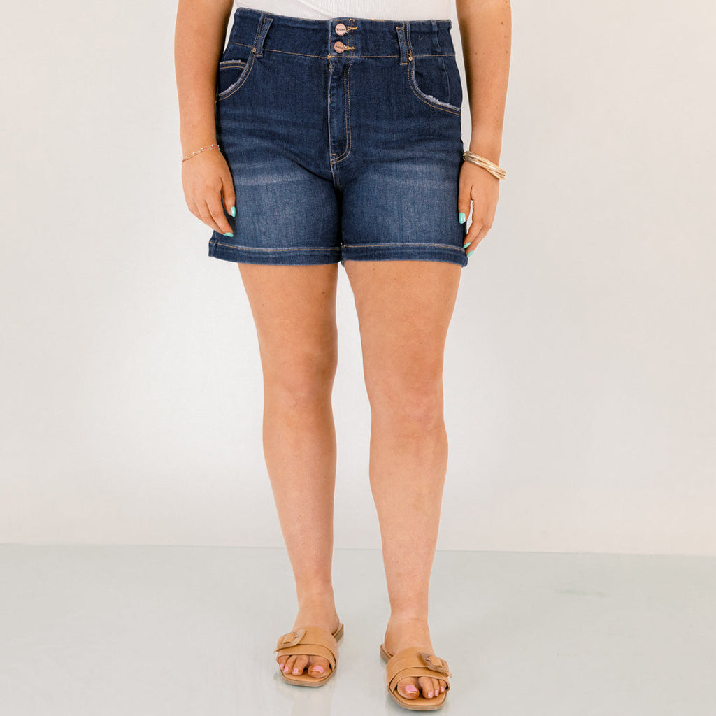 How It's Done Shorts, Dark Wash