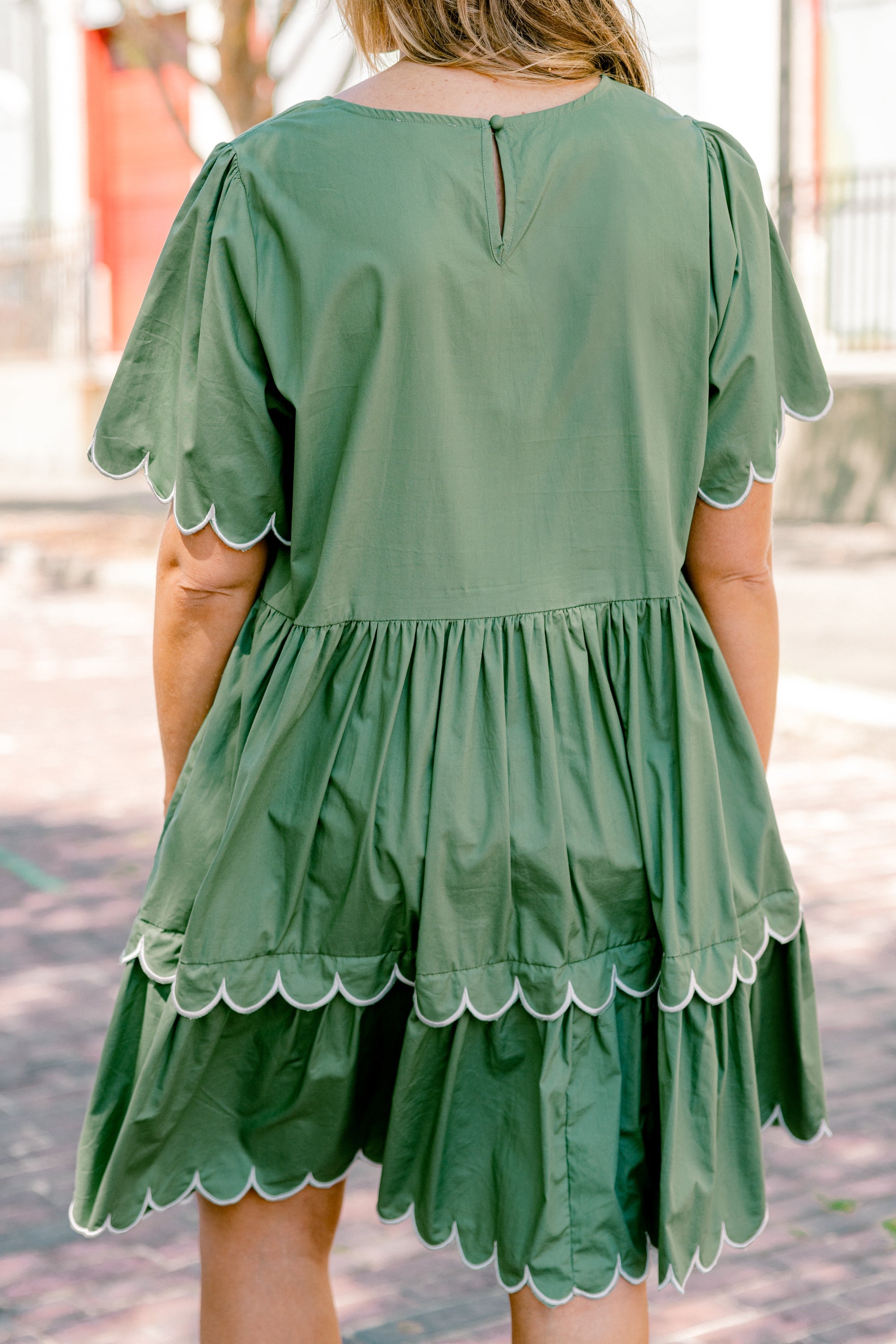 Hummingbird's Haven Dress, Olive