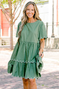 Hummingbird's Haven Dress, Olive
