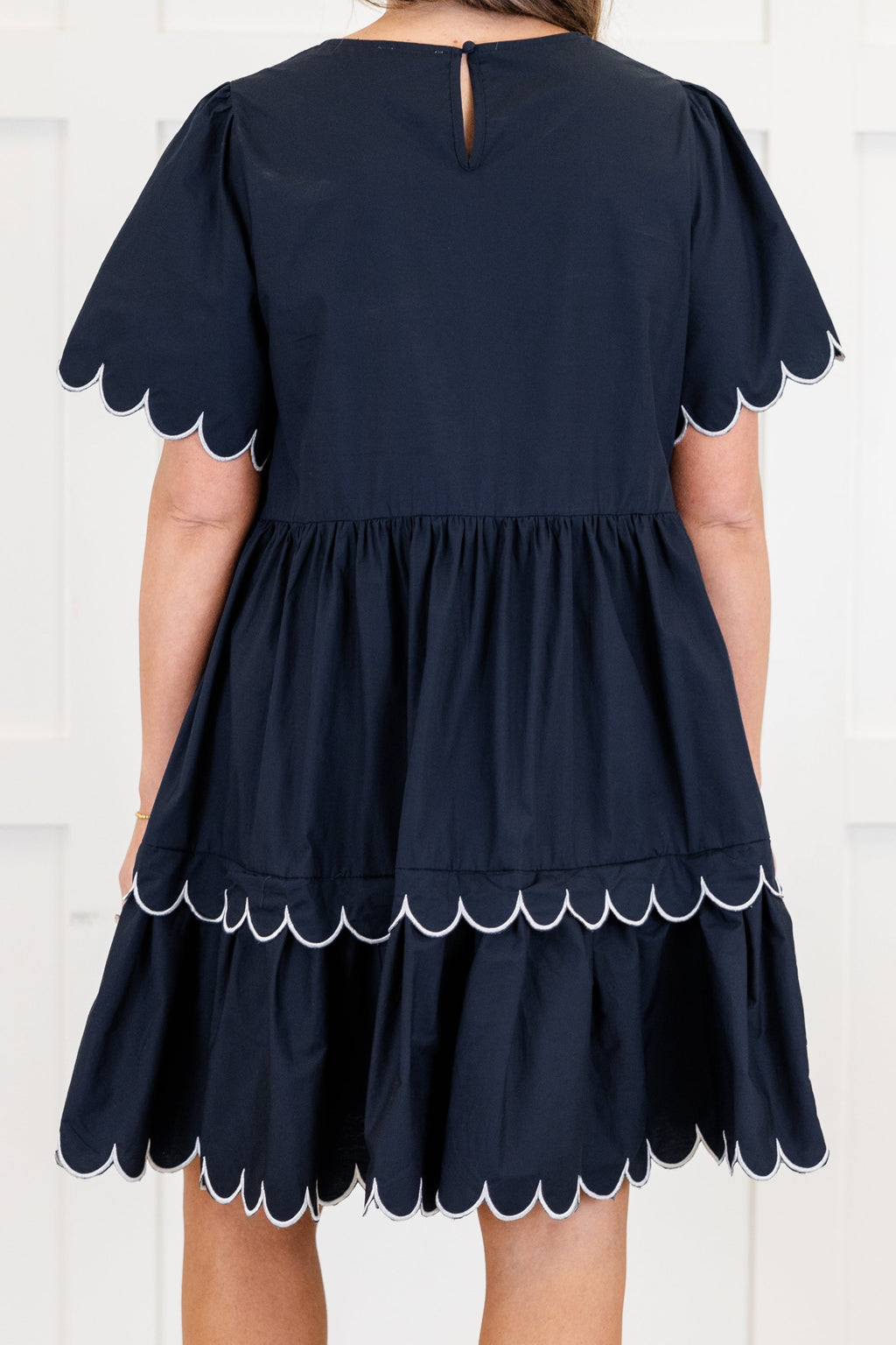 Hummingbird's Haven Dress, Navy
