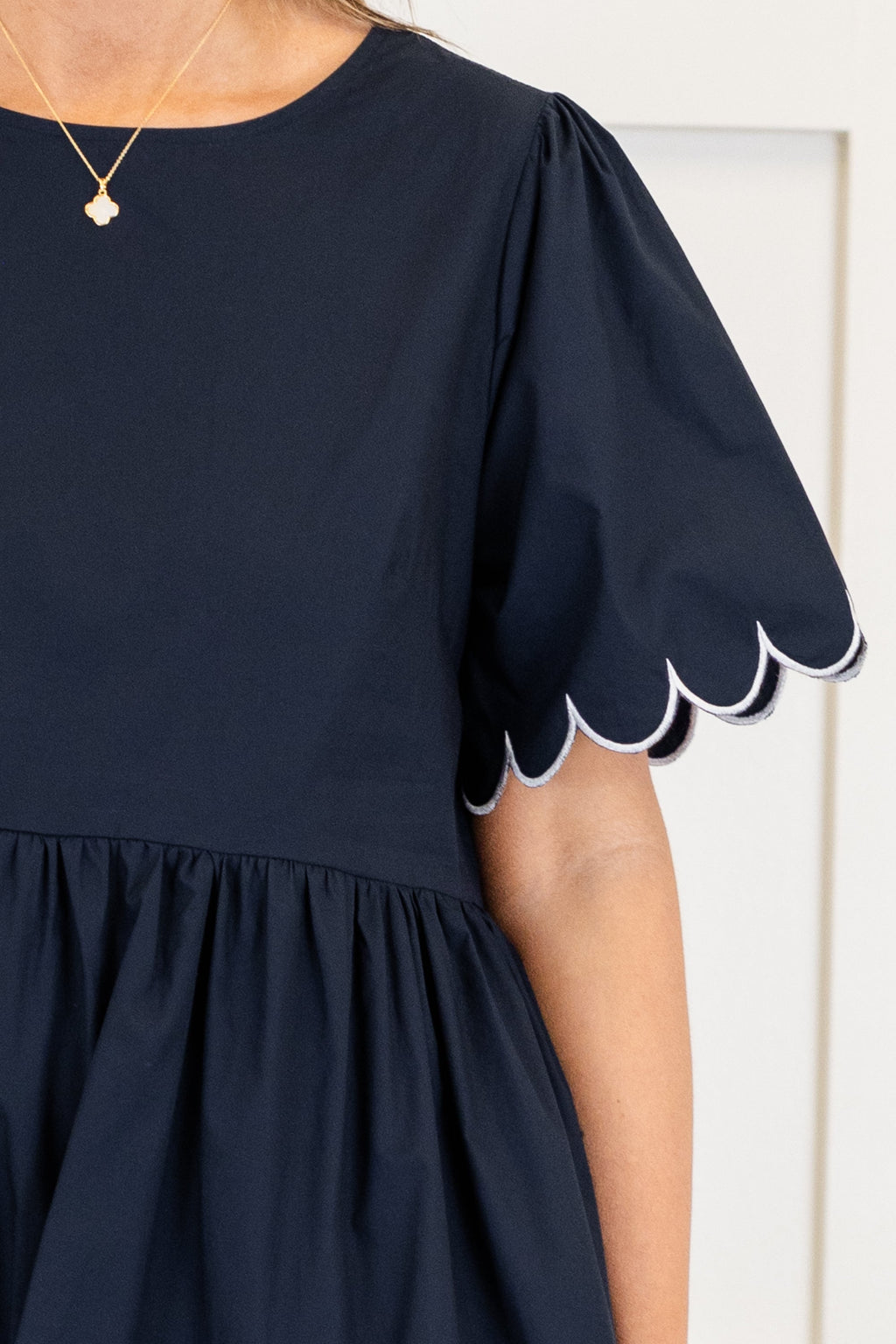 Hummingbird's Haven Dress, Navy