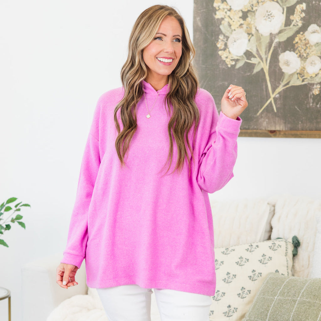 I Am On The Go Top, Bright Mauve