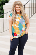 I Felt Free Top, Mustard Multi
