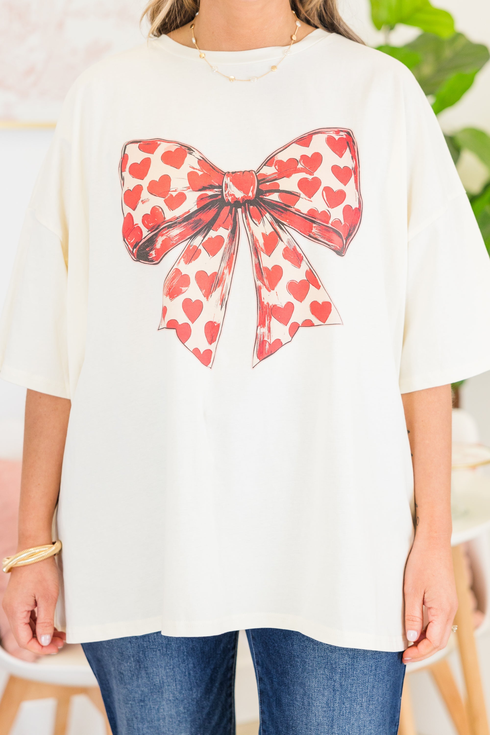 I Heart You Boyfriend Tee, Ivory