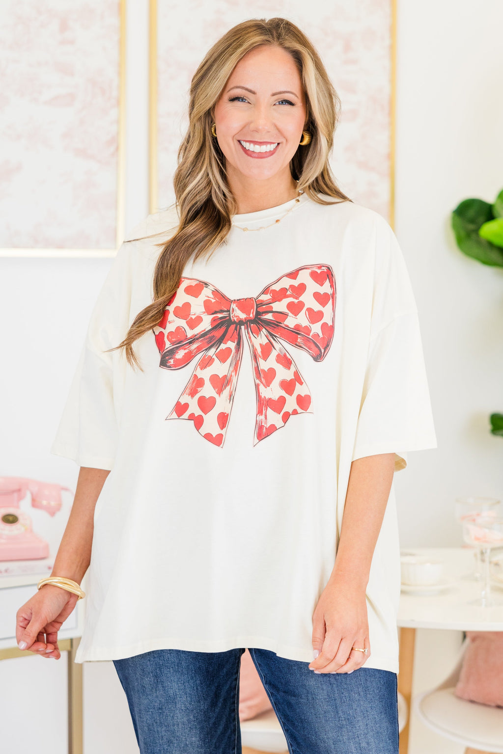I Heart You Boyfriend Tee, Ivory