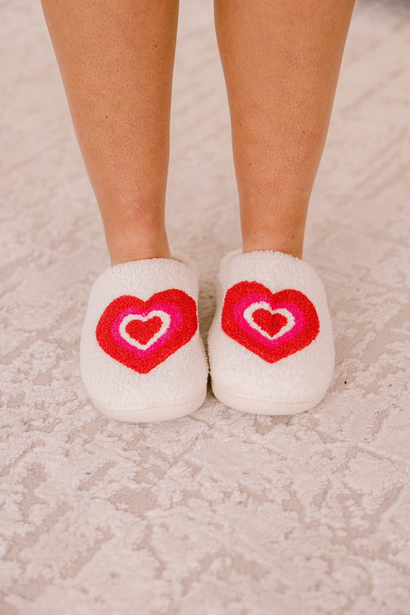 Home Is Where The Heart Is Slippers, Pink