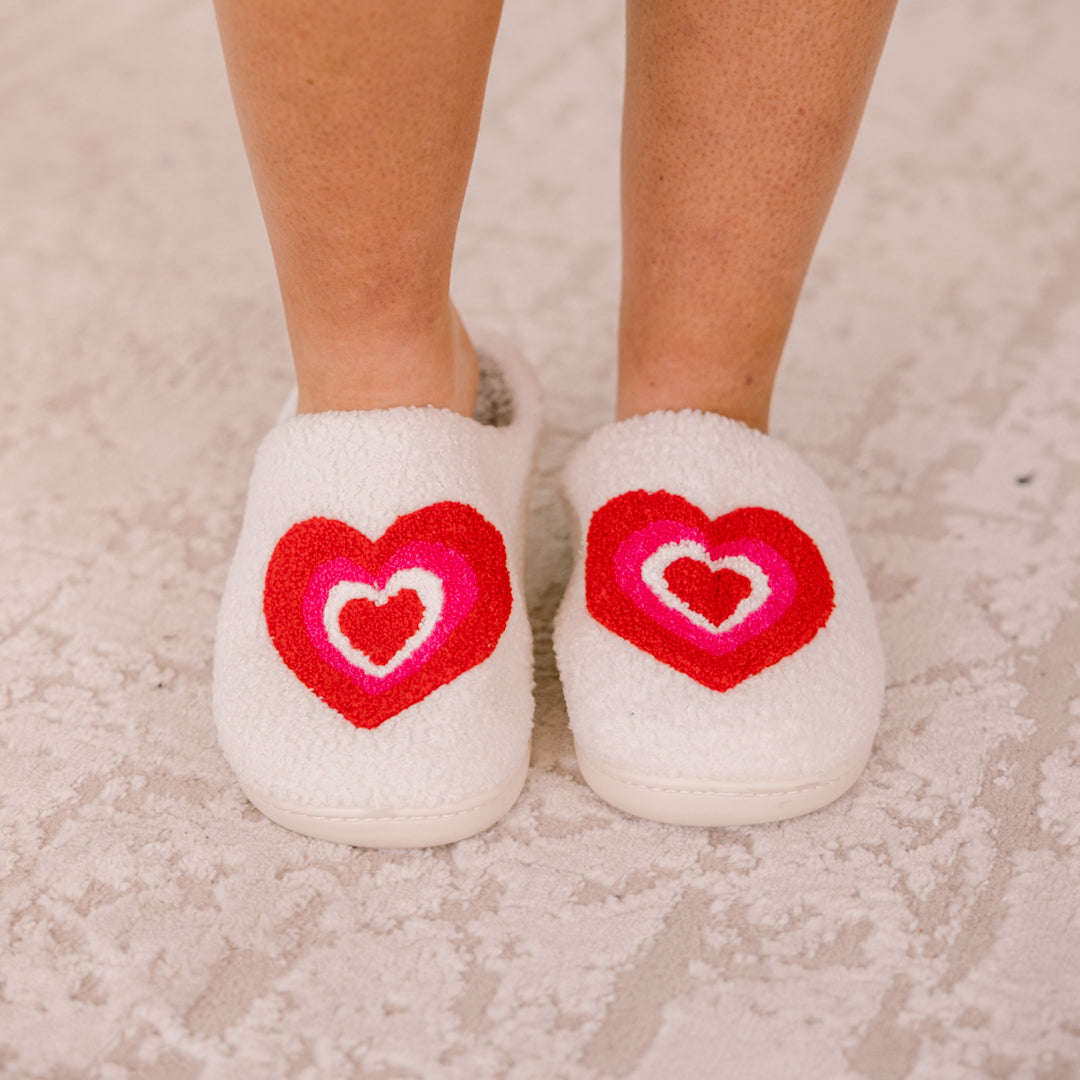 Home Is Where The Heart Is Slippers, Pink