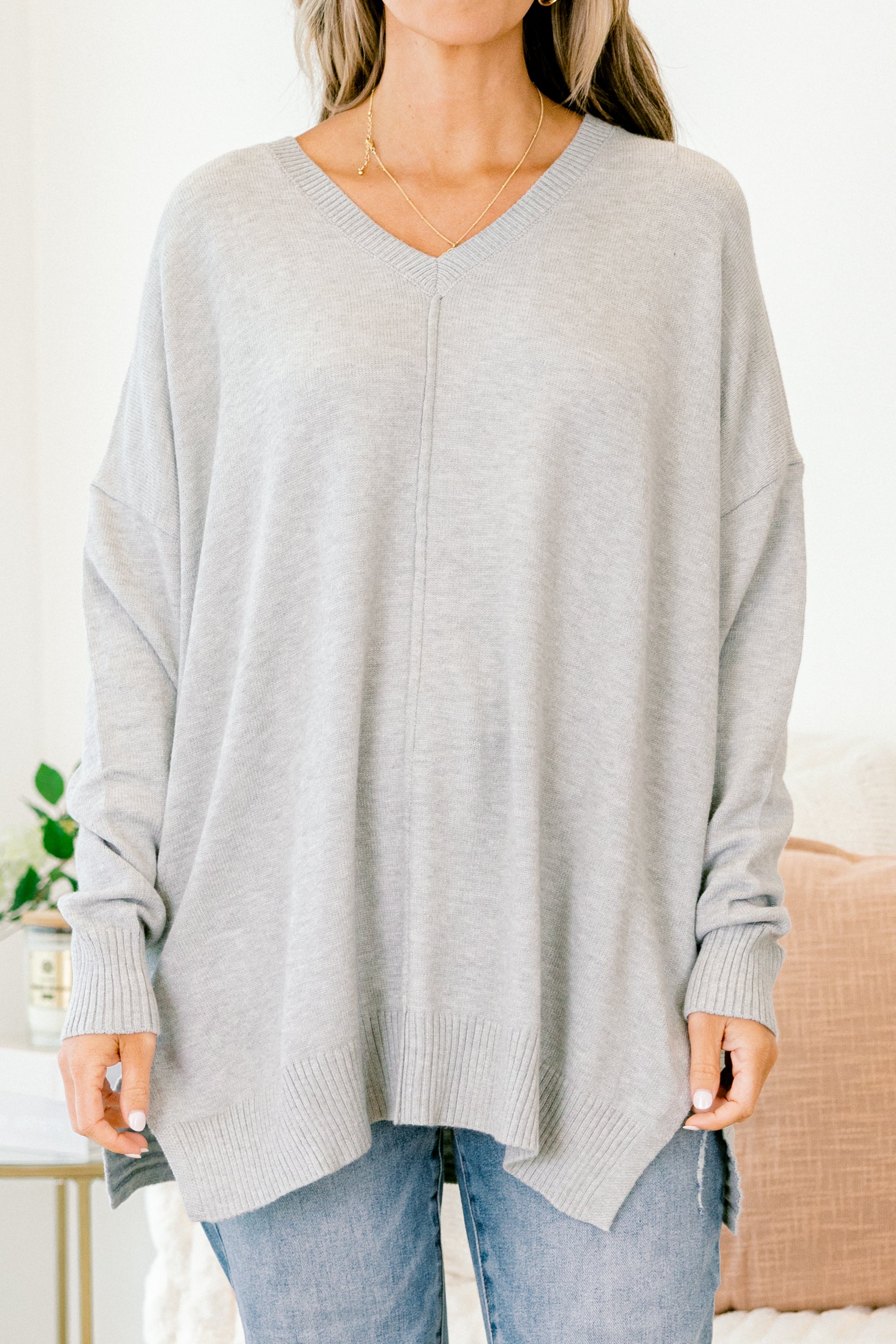 I'm Better Now Sweater, Gray
