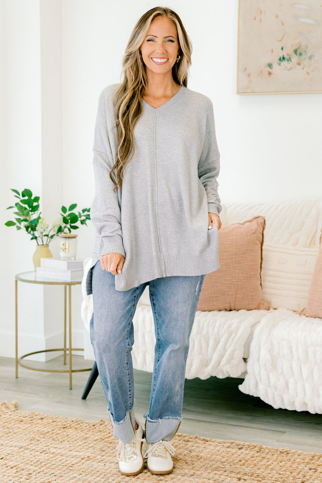 I'm Better Now Sweater, Gray