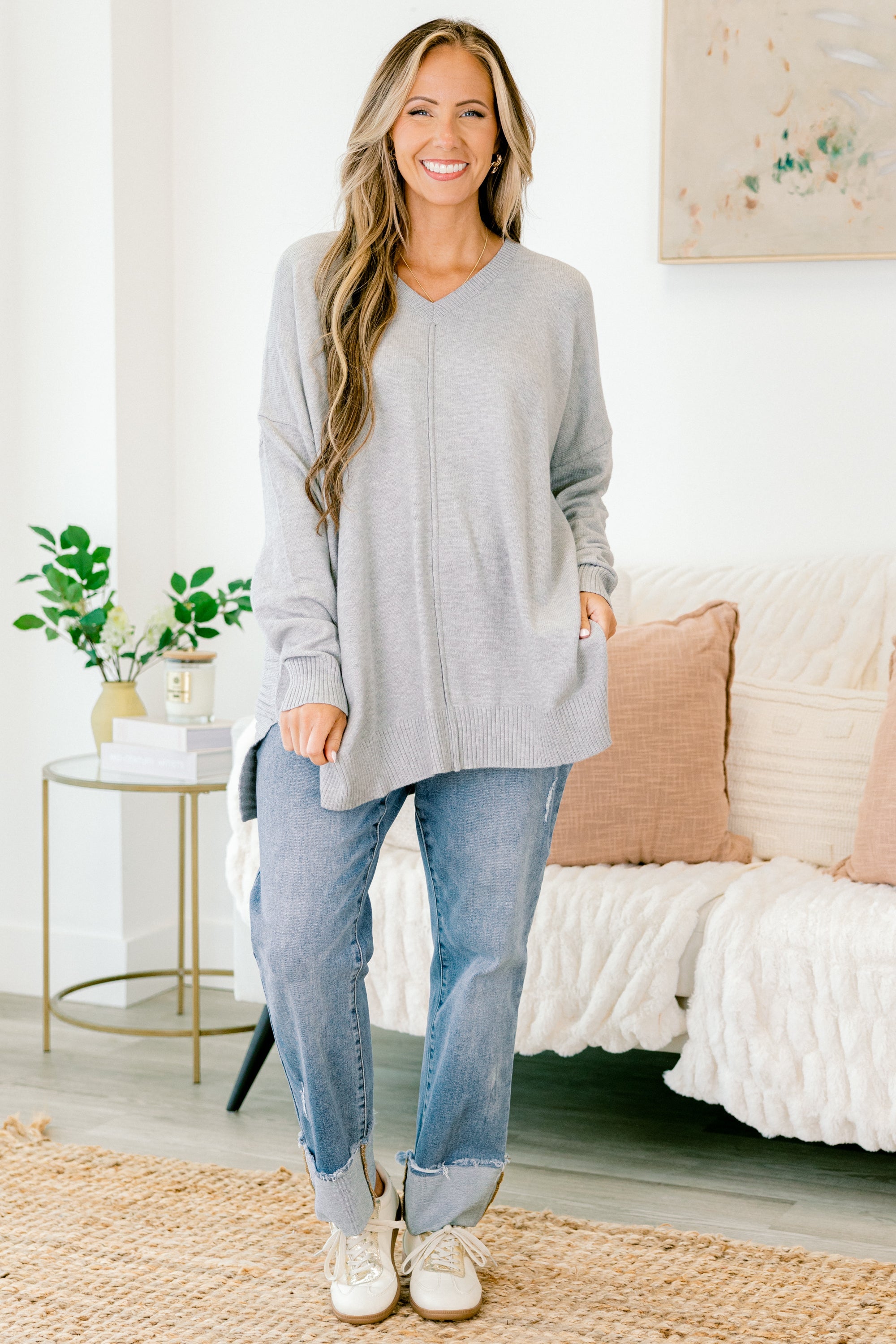 I'm Better Now Sweater, Gray