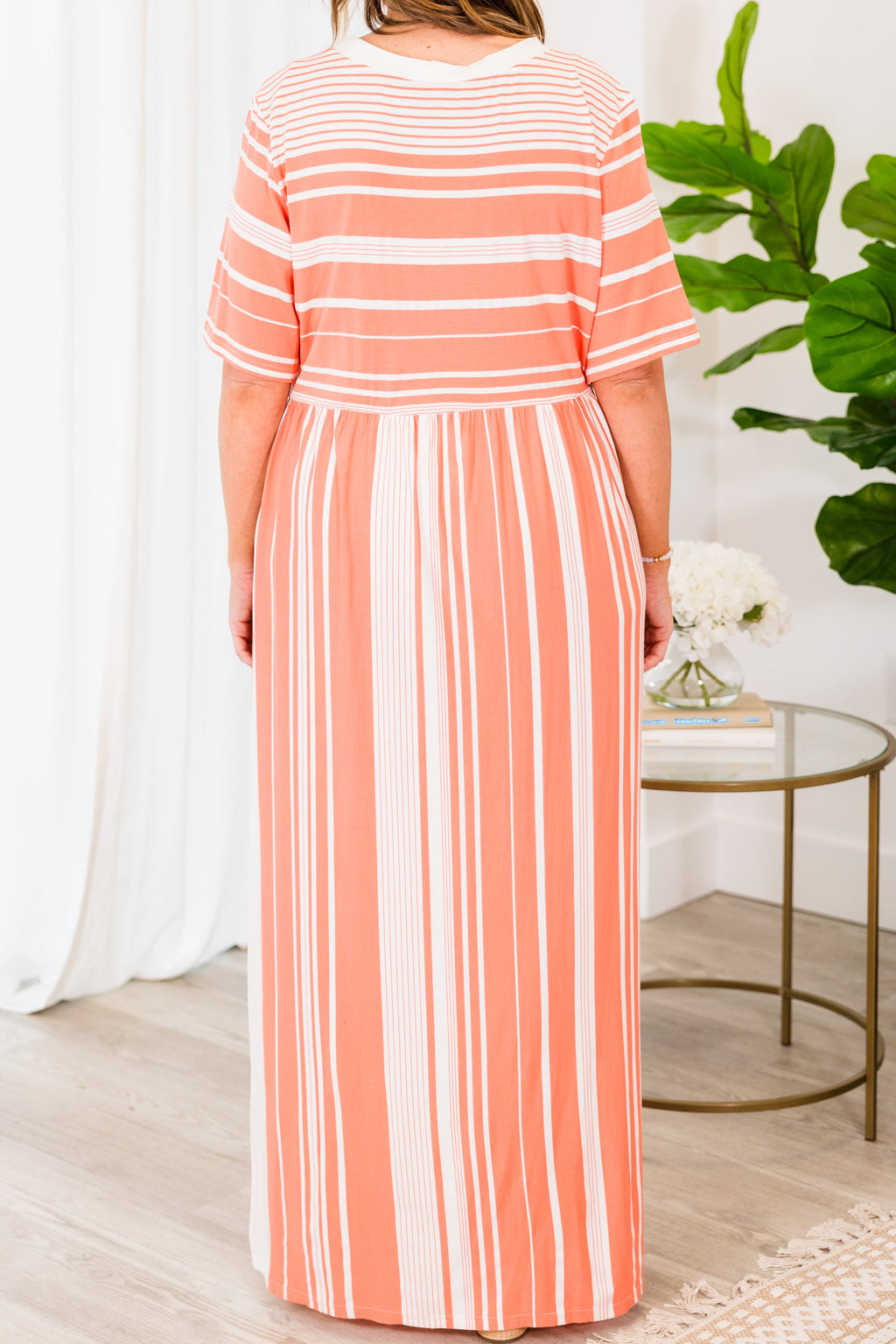 I'm The Only One Dress, Coral-White
