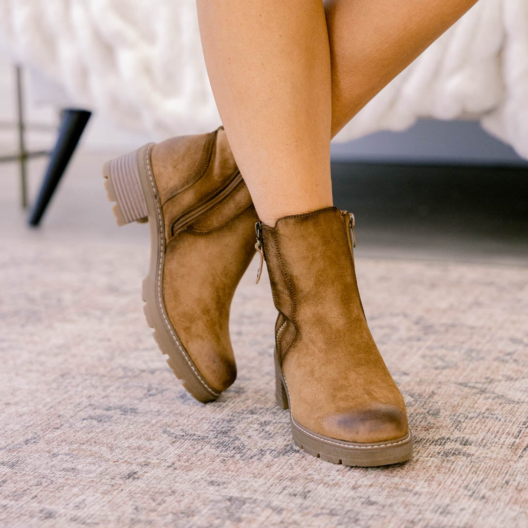 If I Only Knew Booties, New Tan