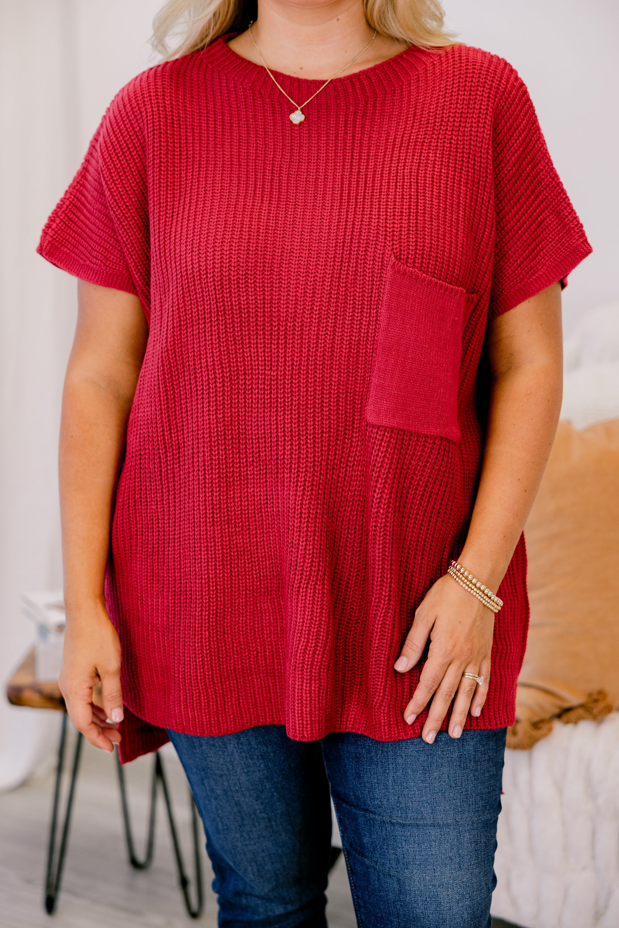 Imagine My World Sweater, Red