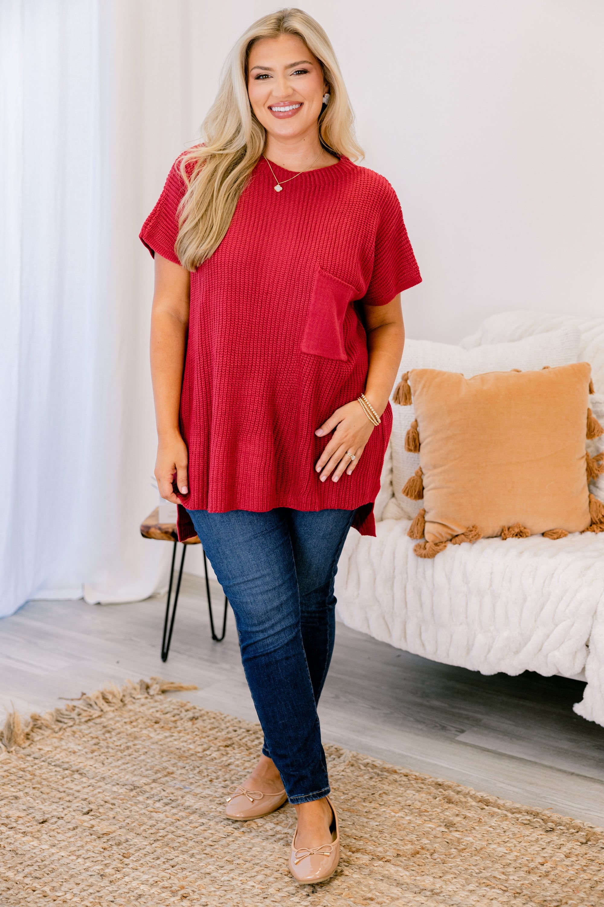 Imagine My World Sweater, Red
