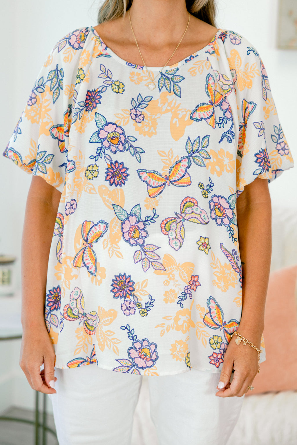 In A Country Song Top, Mango Butterfly