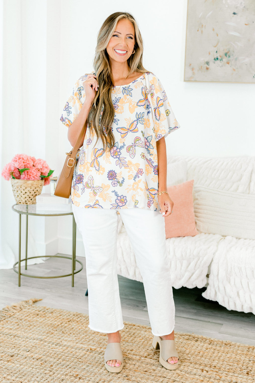 In A Country Song Top, Mango Butterfly