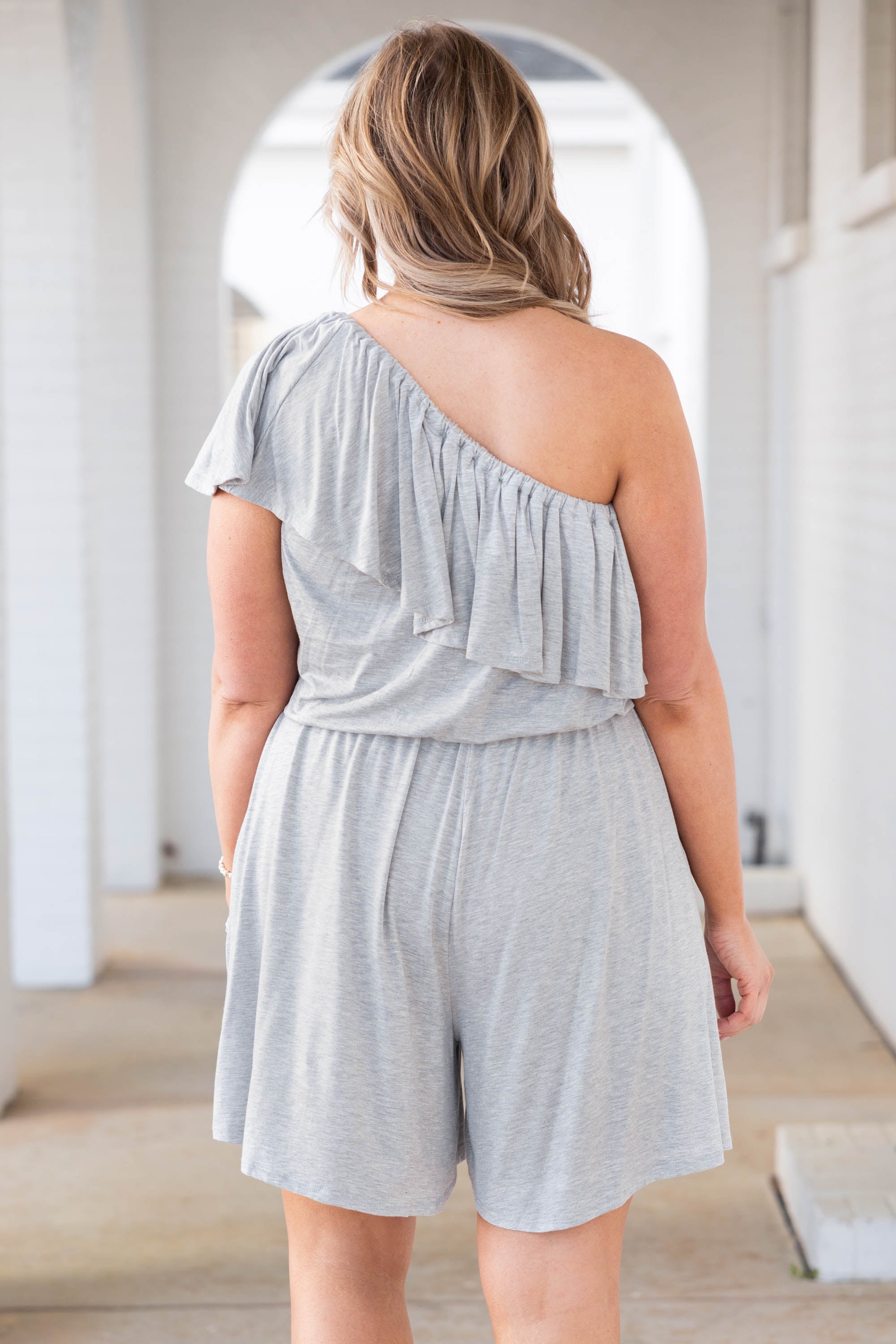 In A Haze Romper, Heather Grey
