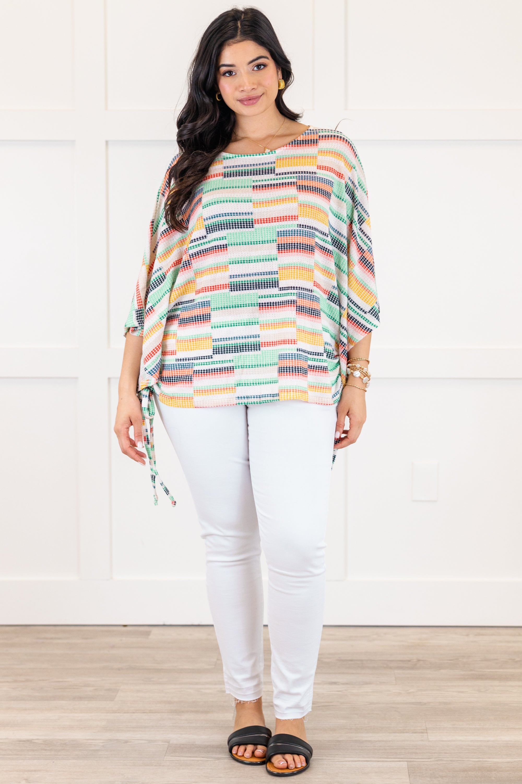 In Between The Lines Top, Multi Stripe
