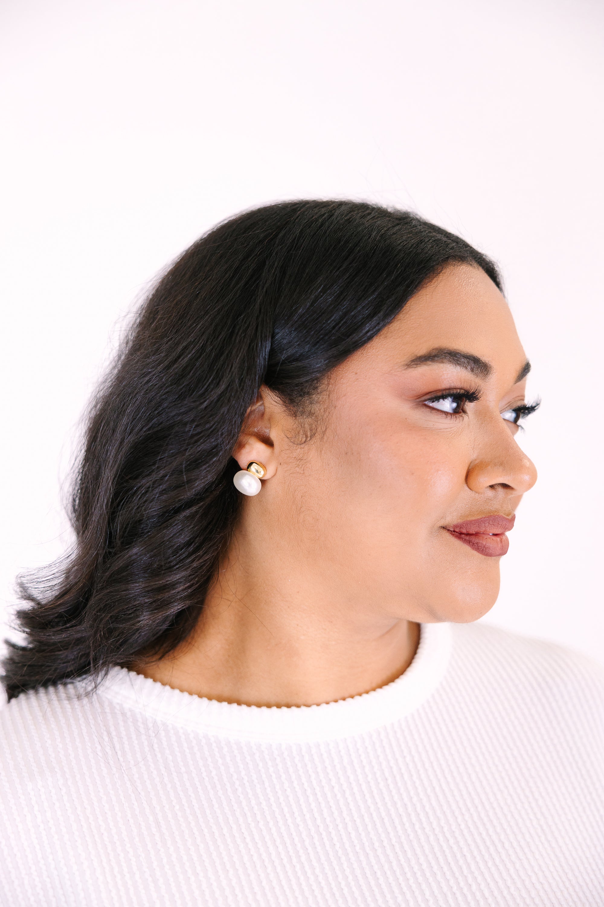 In Good Light Earrings, Pearl