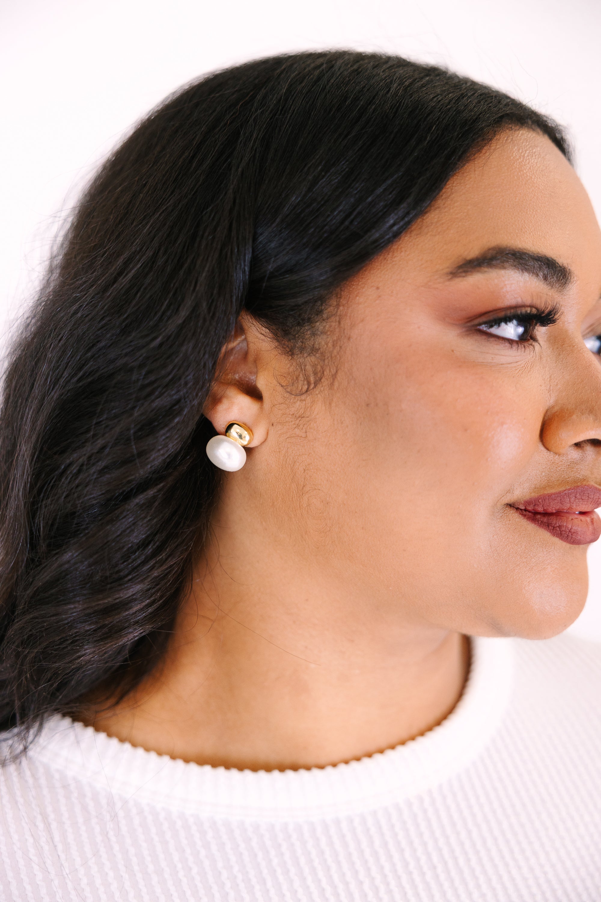In Good Light Earrings, Pearl