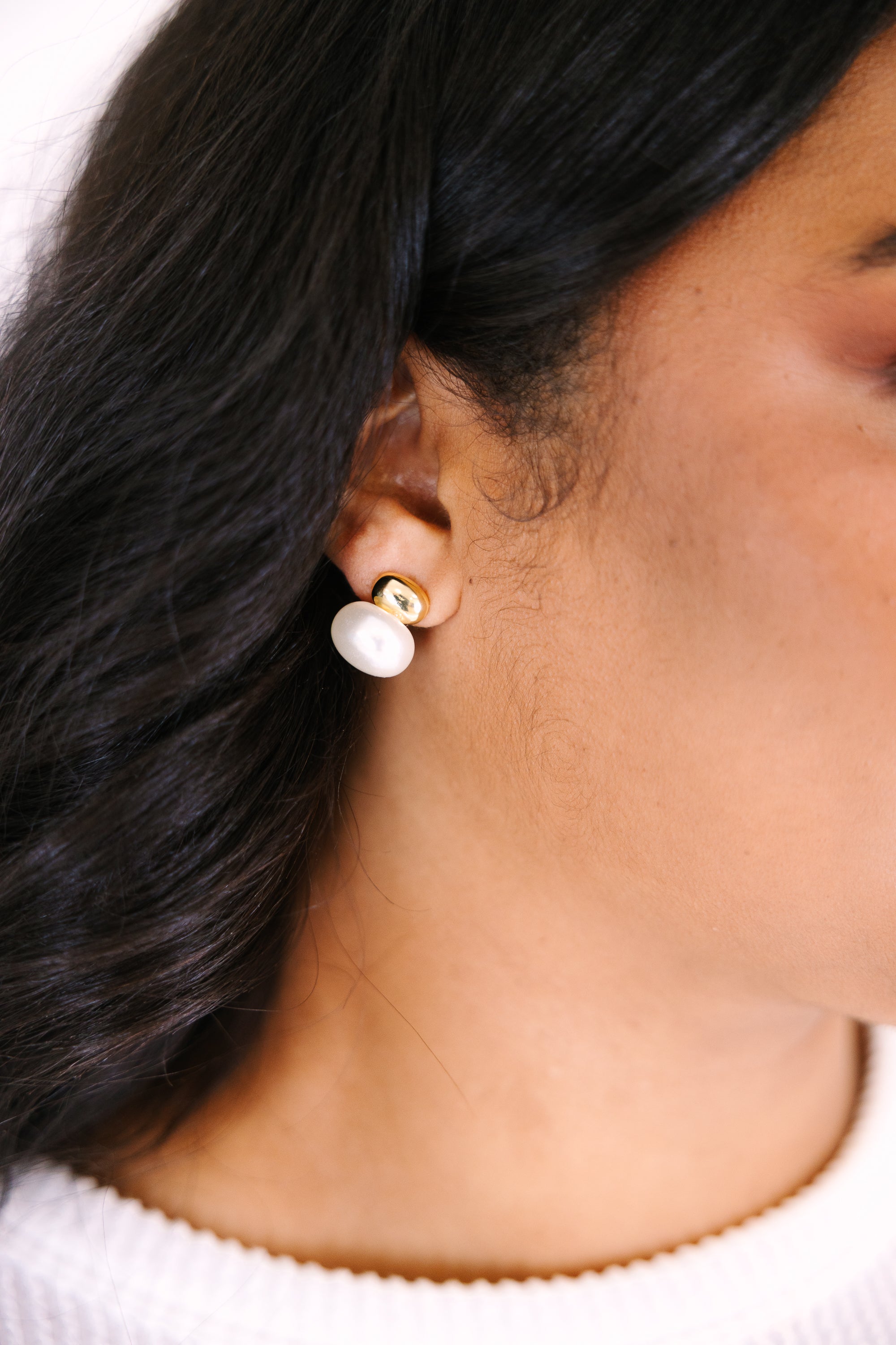 In Good Light Earrings, Pearl