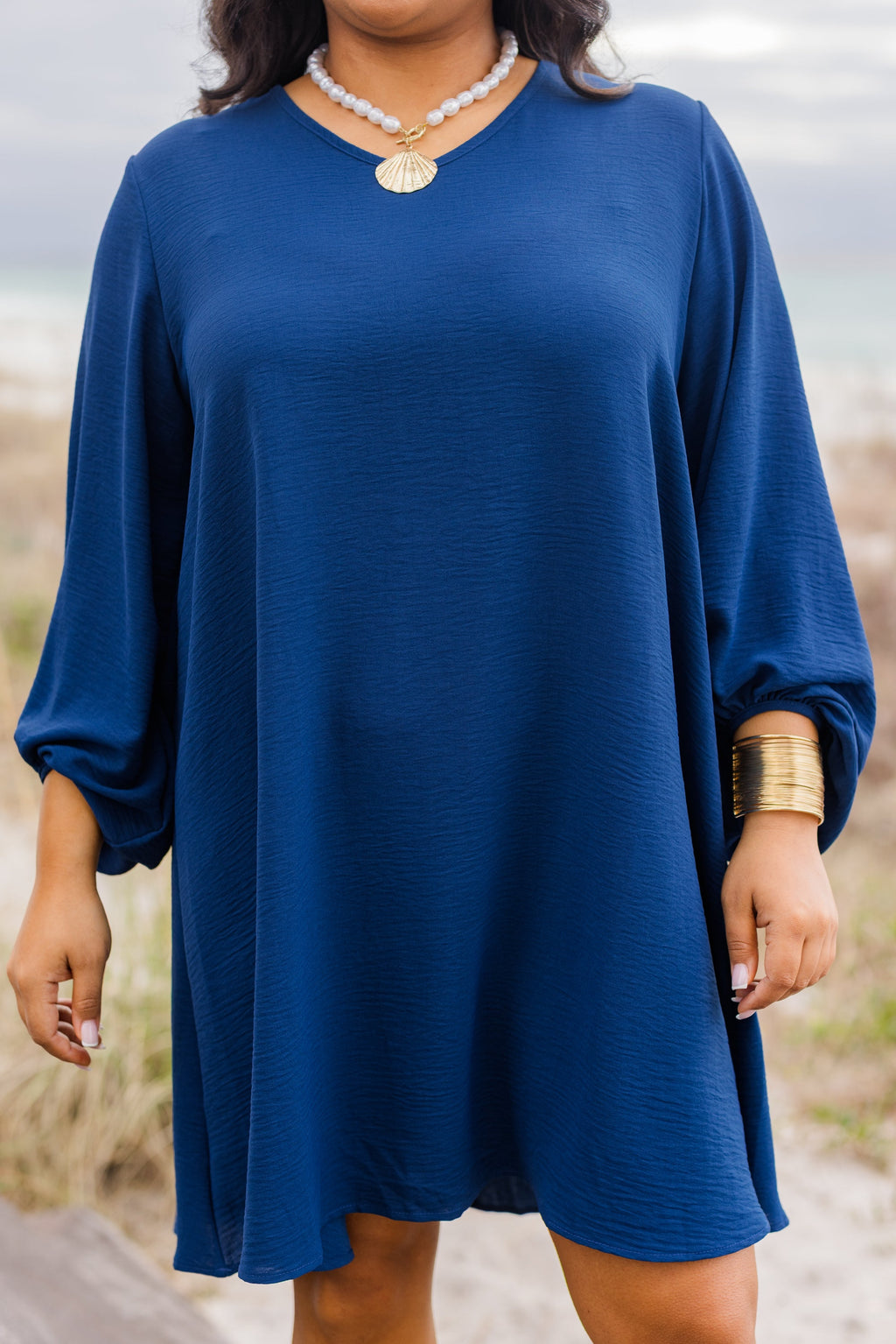 In Her Spare Time Dress, Navy