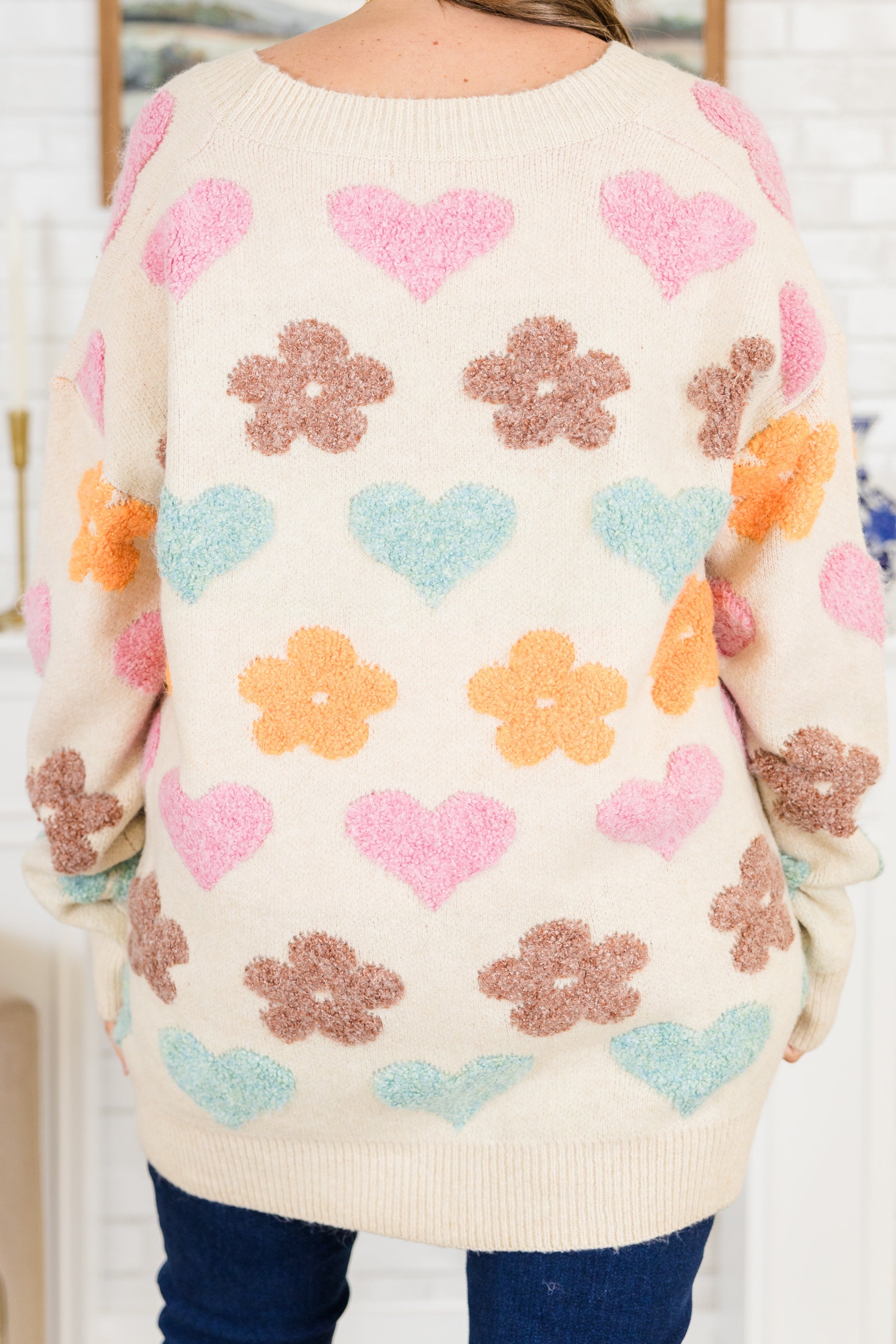 In Love With Life And You Cardigan, Beige