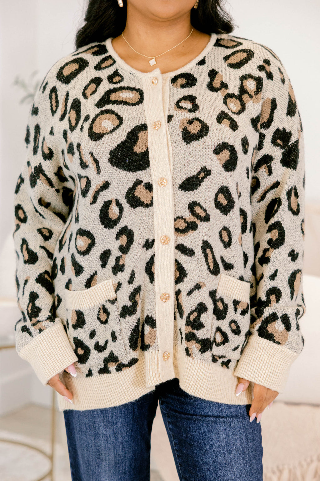 In The Know Cardigan, Leopard